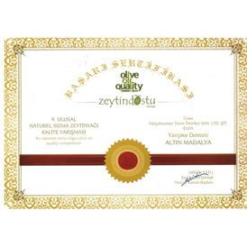 9. Uluslararası Naturel Sızma Zeytinyağı Kalite Yarışması