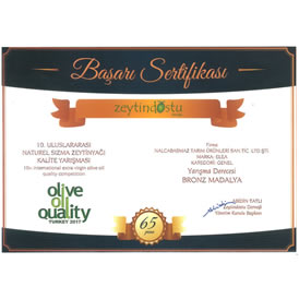 10. Uluslararası Naturel Sızma Zeytinyağı Kalite Yarışması